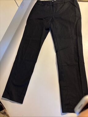 Classic Black Straight-Leg Dress Pants